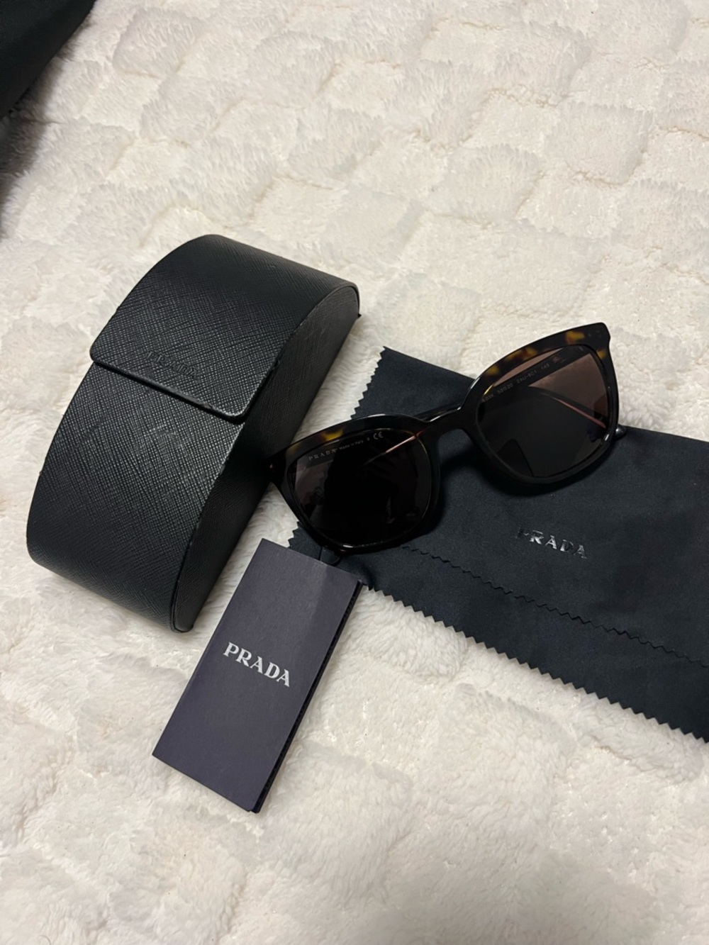 Prada SPR 03X Tortoiseshell Cat-Eye Sunglasses - Brown/Black - Picture 2 of 7